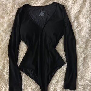 Klassy Network Elegant Black Long Sleeve Bodysuit